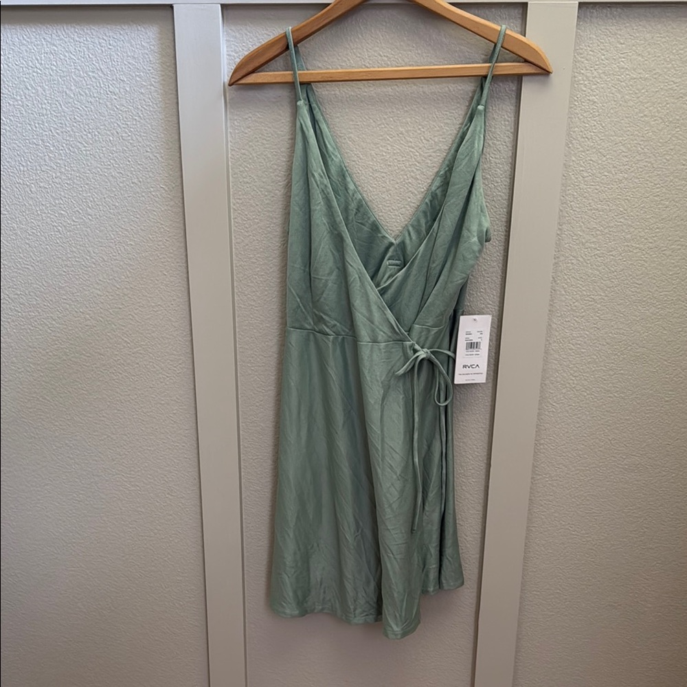 RVCA Sage Green Wrap Dress